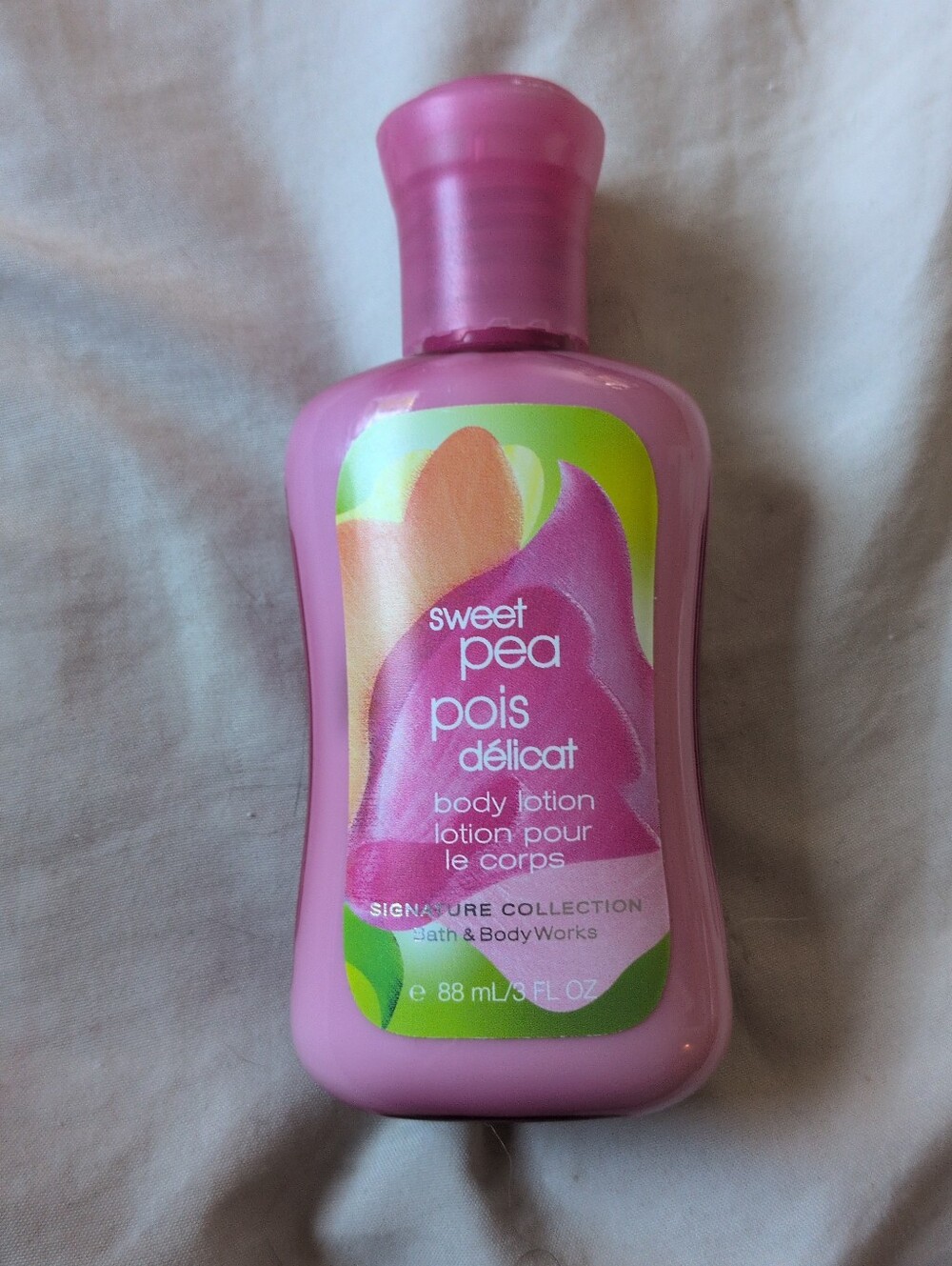 Bath And Body Works Sweet Pea Travel Size Moisturizer Half Full